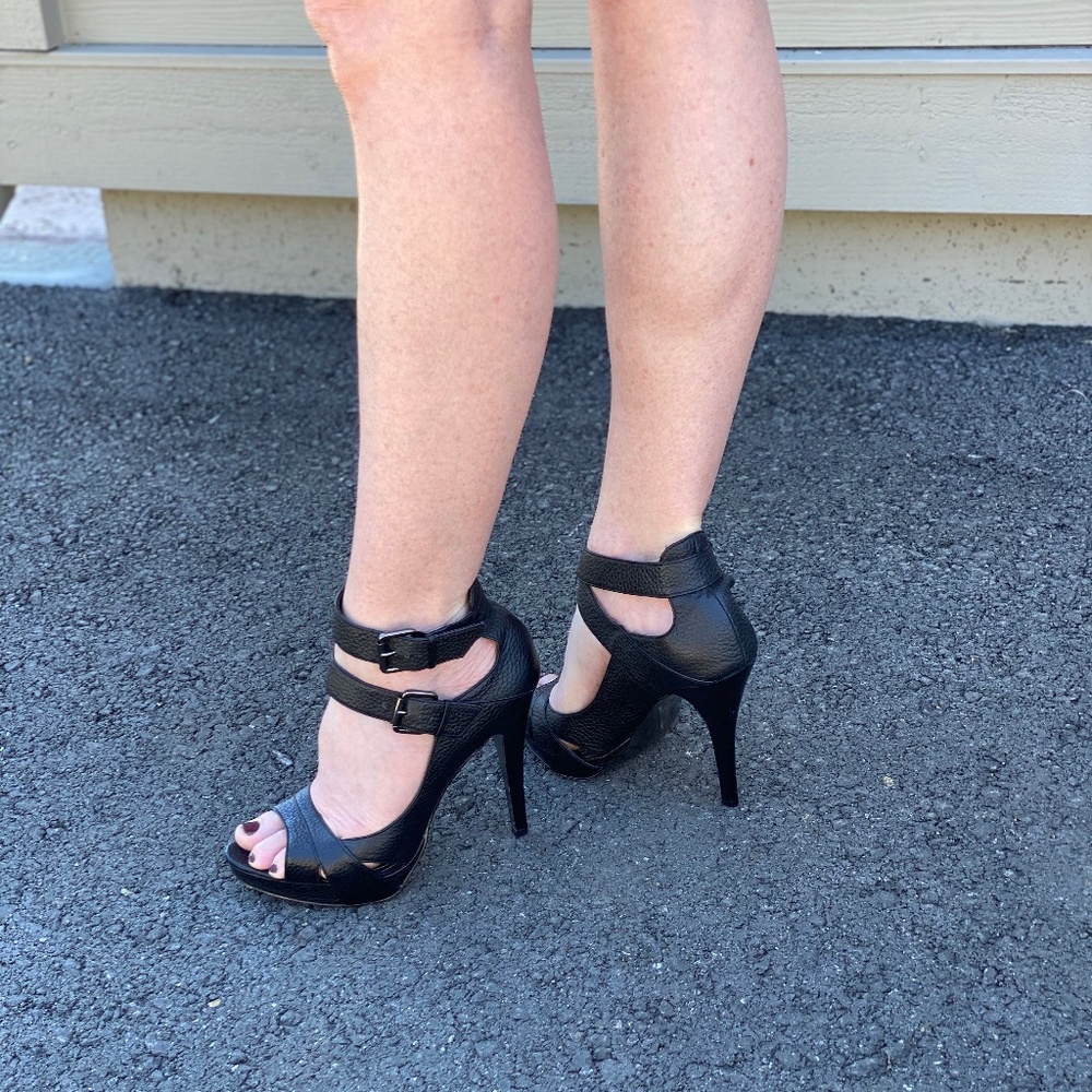 Charles David Double Strap Platform Stiletto’s - Picture 9 of 14